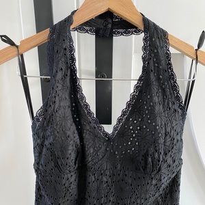 Banana Republic Eyelet Halter Dress